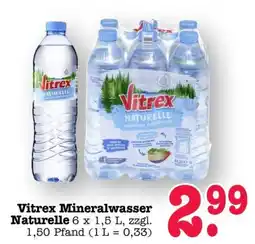Scheck-in-Center Vitrex Mineralwasser Naturelle Angebot