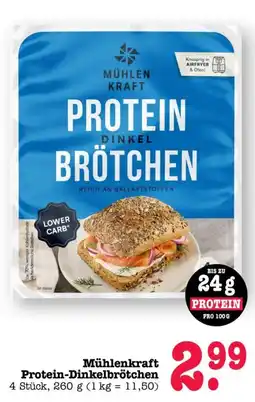 Scheck-in-Center Mühlenkraft Protein-Dinkelbrötchen Angebot