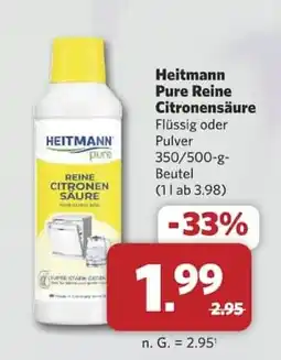 Combi Heitmann Pure Reine Citronensäure Angebot