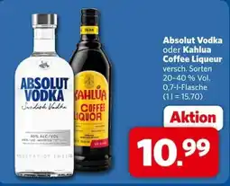 Combi Absolut Vodka oder Kahlua Coffee Liqueur Angebot