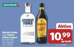 Combi Absolut Vodka oder Kahlua Coffee Liqueur Angebot