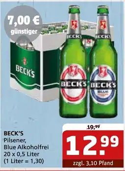 Getränke Quelle BECK'S Pilsener, Blue Alkoholfrei Angebot