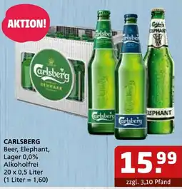 Getränke Quelle CARLSBERG Beer, Elephant, Lager 0,0% Alkoholfrei Angebot