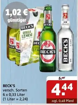 Getränke Quelle BECK'S versch. Sorten Angebot