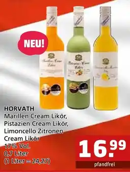Getränke Quelle HORVATH Marillen Cream Likör, Pistazien Cream Likör, Limoncello Zitronen Cream Likör Angebot