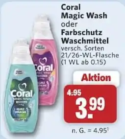 Combi Coral Magic Wash oder Farbschutz Waschmittel Angebot