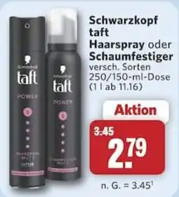 Combi Schwarzkopf taft Haarspray oder Schaumfestiger Angebot