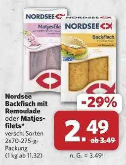 Combi Nordsee Backfisch mit Remoulade oder Matjesfilets Angebot
