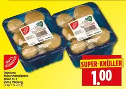 Edeka Herkules Polnische Kulturchampignons braun Kl. I Angebot