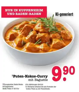 Scheck-in-Center Puten-Kokos-Curry mit Baguette Angebot