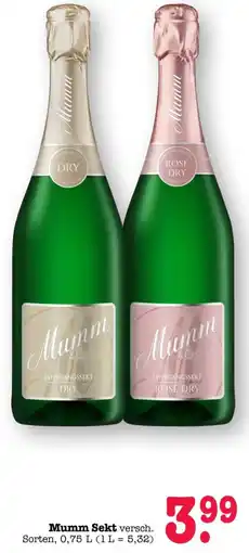 Scheck-in-Center Mumm Sekt Angebot