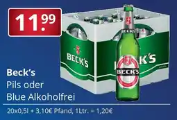 Sagasser Beck's Pils oder Blue Alkoholfrei Angebot