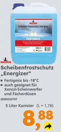 Globus Baumarkt NIGRIN Scheibenfrostschutz Energizer Angebot