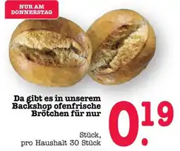 Scheck-in-Center Brötchen Angebot