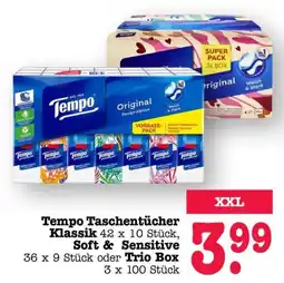 Scheck-in-Center Tempo Taschentücher Angebot