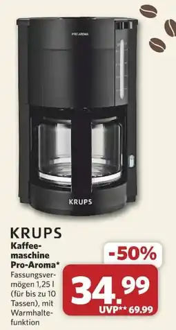 Combi KRUPS Kaffeemaschine Pro-Aroma Angebot