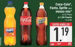 E-Center Coca-Cola*, Fanta, Sprite oder mezzo mix* Angebot
