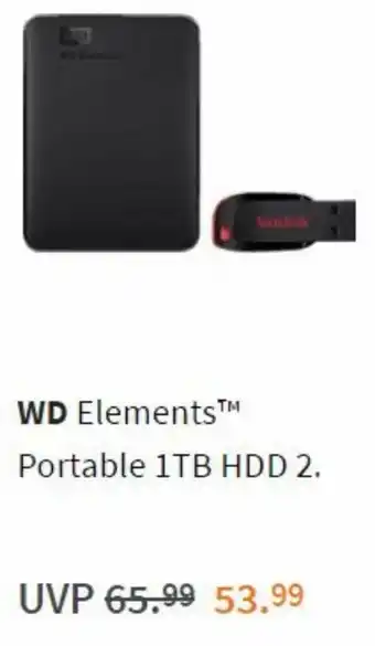 Saturn WD Elements Portable 1TB HDD 2 Angebot