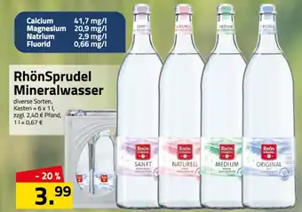 Logo Getränkemarkt RhönSprudel Mineralwasser 6x1L Angebot