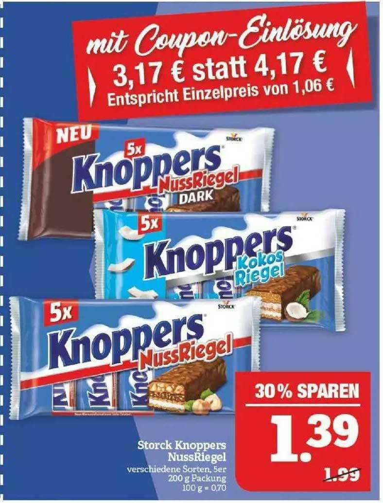 Storck Knoppers Nussriegel Angebot bei Marktkauf