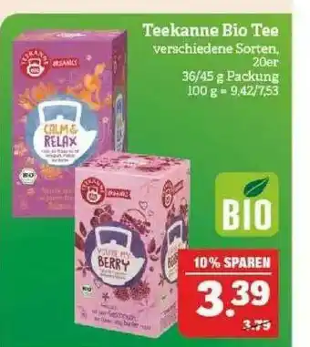 Marktkauf Teekanne Bio Tee Angebot