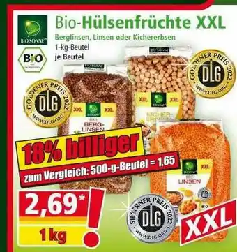 Norma Bio-hülsenfrüchte Xxl Berglinsen Linsen Oder Kichererbsen Angebot