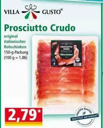 Norma Villa Gusto Prosciutto Crudo Original Italienischer Rohschinken Angebot