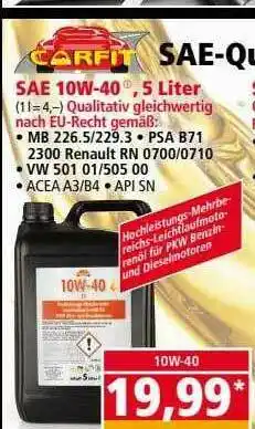 Norma Sae 10w-40 Carfit Angebot