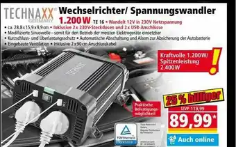 Norma Technaxx Germany Wechselrichter Spannungswandler Angebot