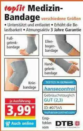 Norma Topfit Medizin-bandage Angebot