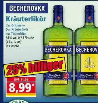 Norma Kräuterlikör Becherovka Angebot