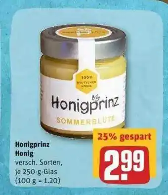 REWE Honigprinz Honig Angebot