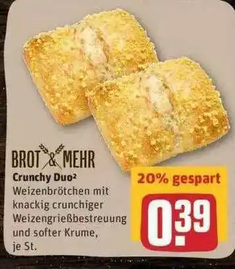 REWE Brot & Mehr Crunchy Duo Angebot