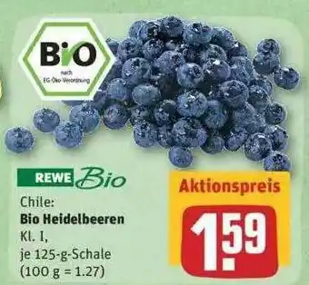 REWE Rewe Bio Chile: Bio Heidelbeeren Angebot