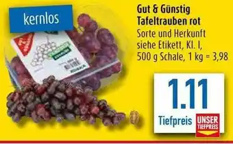 diska Gut & Günstig Tafeltrauben Rot Angebot