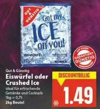 E-Center Gut & Günstig Eiswürfel Oder Crushed Ice Angebot