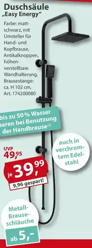 Sonderpreis Baumarkt Duschsäule ,,Easy Energy" Angebot
