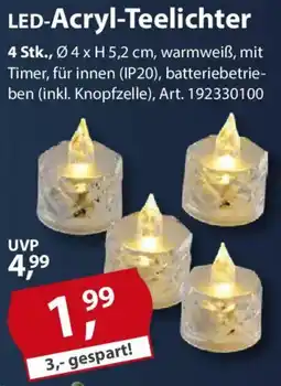 Sonderpreis Baumarkt LED-Acryl-Teelichter Angebot