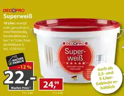 Sonderpreis Baumarkt DECOPRO Superweiß Angebot