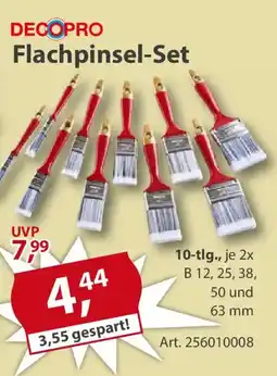 Sonderpreis Baumarkt DECOPRO Flachpinsel-Set Angebot