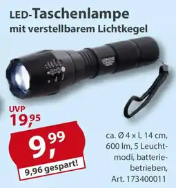 Sonderpreis Baumarkt LED-Taschenlampe mit verstellbarem Lichtkegel Angebot
