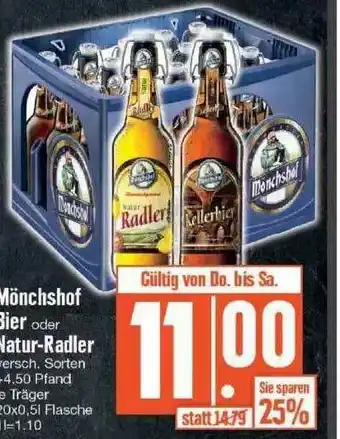 Edeka Mönchshof Bier Natur-radler Angebot