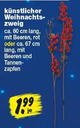 Repo Markt künstlicher Weihnachtszweig Angebot