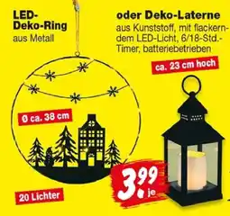 Repo Markt LED-Deko-Ring oder Deko-Laterne Angebot