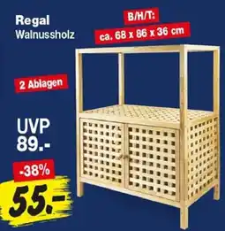 Repo Markt Regal Walnuss Holz Angebot