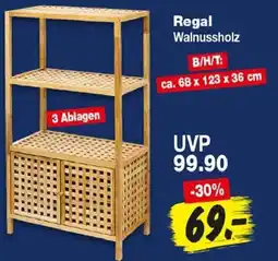 Repo Markt Regal Walnuss Holz Angebot