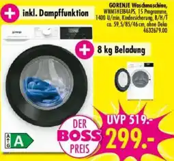 Möbel Boss GORENJE Waschmaschine Angebot
