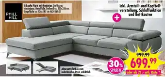Ecksofa Floris mit Funktion, Stoffbezug