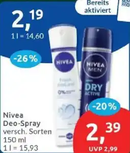 Budni Nivea Deo-Spray Angebot