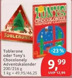 Budni Toblerone oder Tony's Chocolonely Adventskalender Angebot
